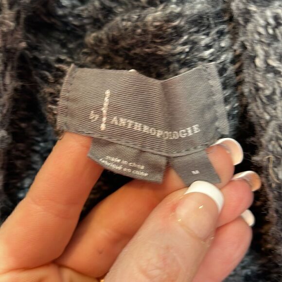 Anthropology Grey/Black Open Cardigan. Size Medium. - Picture 3 of 7